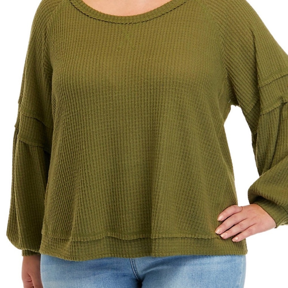 Excellent condition, Women’s Plus Size 3X Wonderly Long sleeved waffle knit top